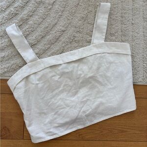 Abercrombie & Fitch White Cropped Top